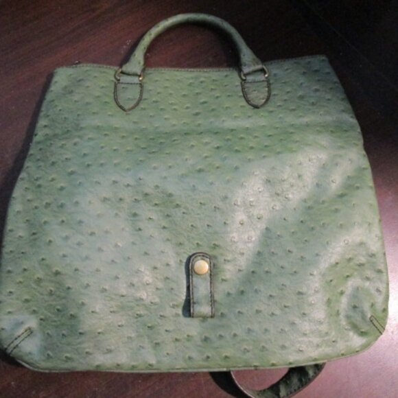 VINTAGE THE LIMITED Large Faux Ostrich Leather Handbag - Picture 5 of 13